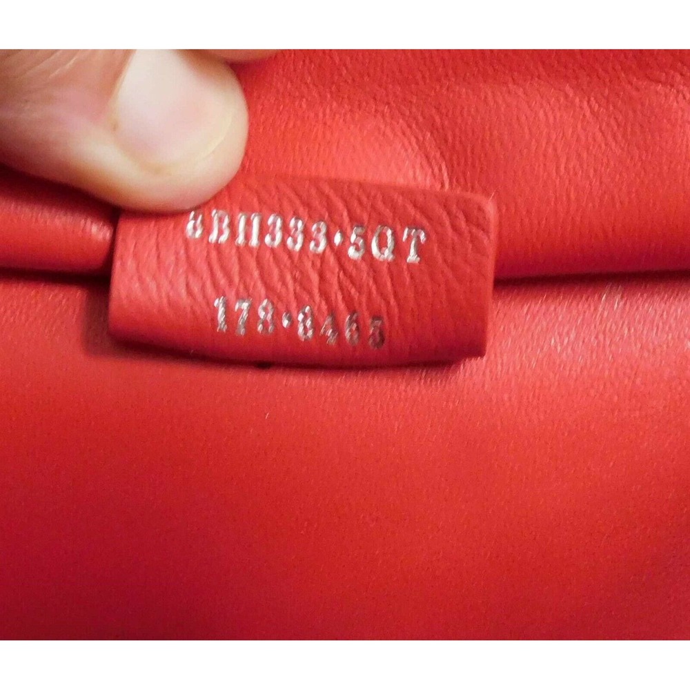 Fendi 3‎ Jours Red Leather Mini Tote Crossbody Bag Italy - Picture 8 of 9